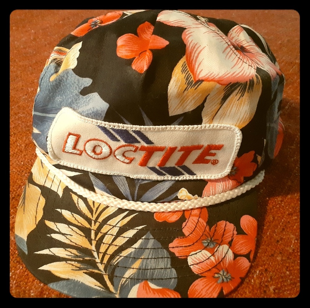 Floral 80's "LOCTITE" Hat - ultimate rare